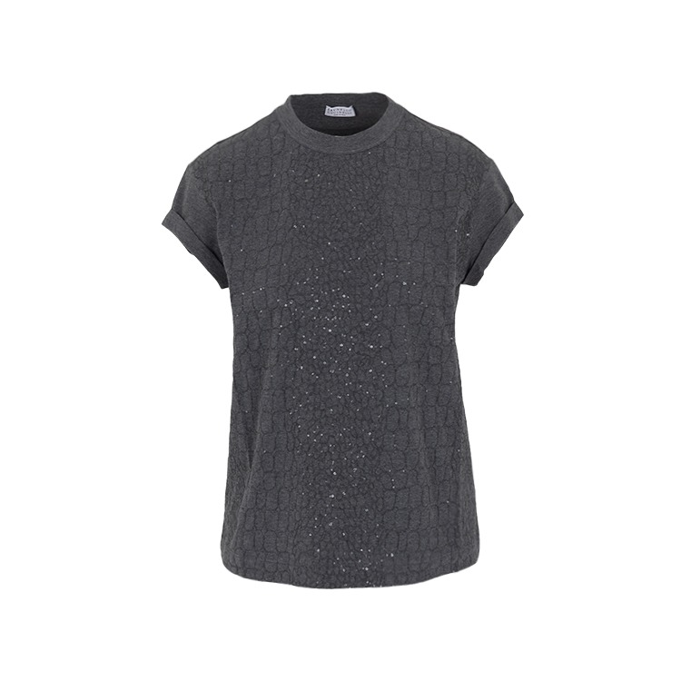Gray T-shirt with Sequins