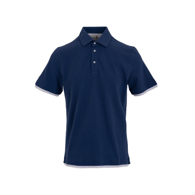Layer Detail Polo Shirt_navy