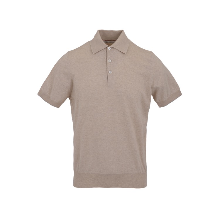 Lightweight Cotton Polo Shirt_beige