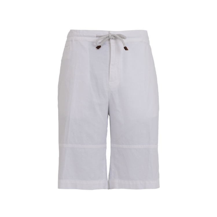 [Brunello Cucinelli] Straight Leg Cotton Blend Bermuda Shorts