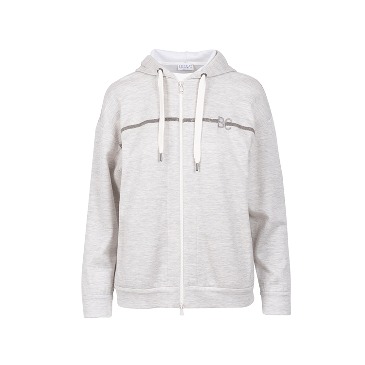Embroidered-logo zip-up Hoodie