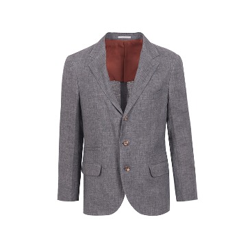 Gray Linen Men&#039;s Suit Jacket