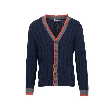 Color Combination Red Line Cardigan