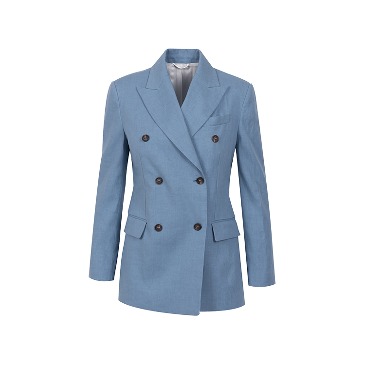 Linen And Cotton Blue Jacket