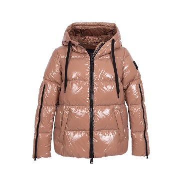 Down-Feather Hooded Jacket With Side Logo