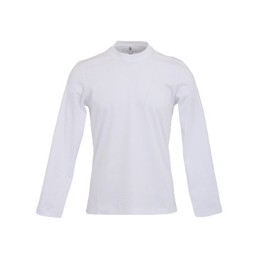 White Cotton Long Sleeve T-Shirt