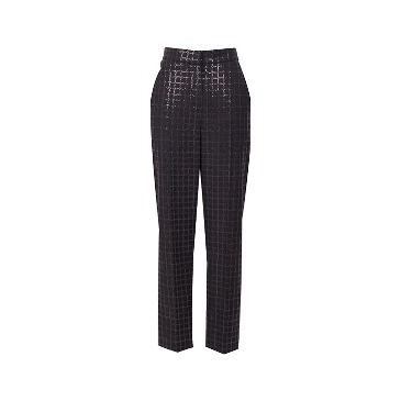 Sequinned Checkered Tapered Trousers