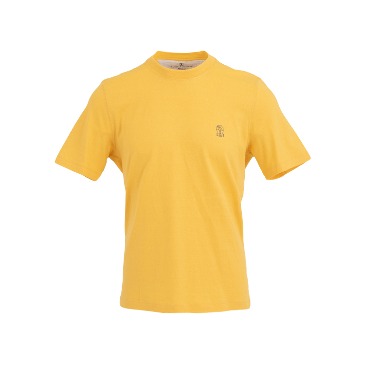 Crew Neck Short Sleeve T-Shirt_Yellow