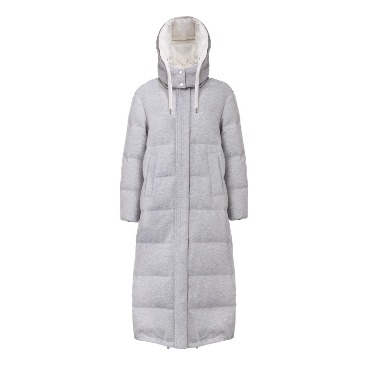 Padded mid-length cashmere coat