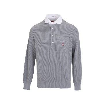 Chest Logo Embroidered Polo Knit