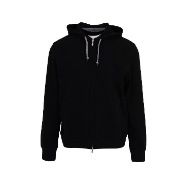 French Terry Sweat Hooded Zip-up_navy